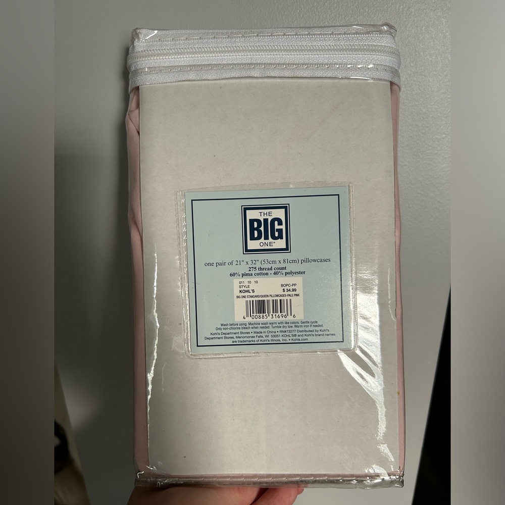 Kohl's The Big One Soft Pink Pillowcases - Standard/Queen - Picture 2 of 2